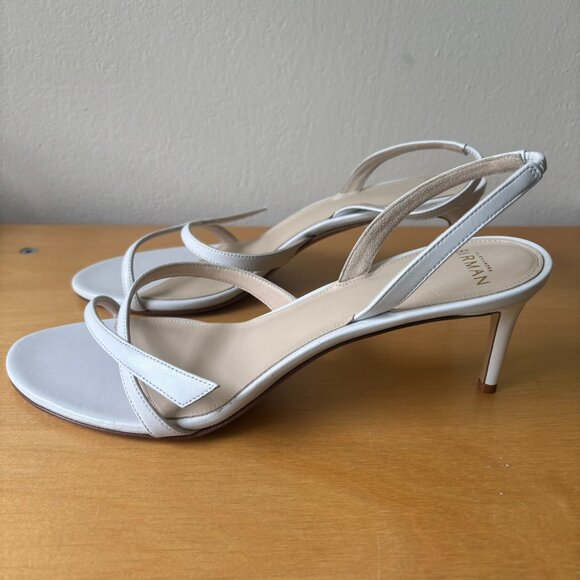 Alexandre Birman 60MM ​Leather Slingback Strappy Sandal in White - Picture 4 of 7